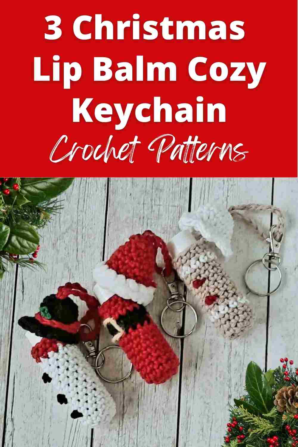 Christmas Lip Balm Cozy Keychain Patterns
