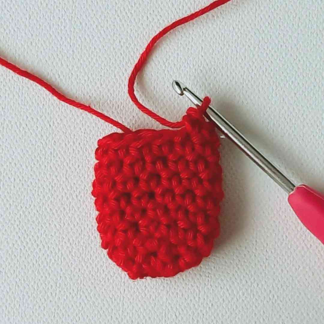Festive Santa lip balm holder crochet pattern