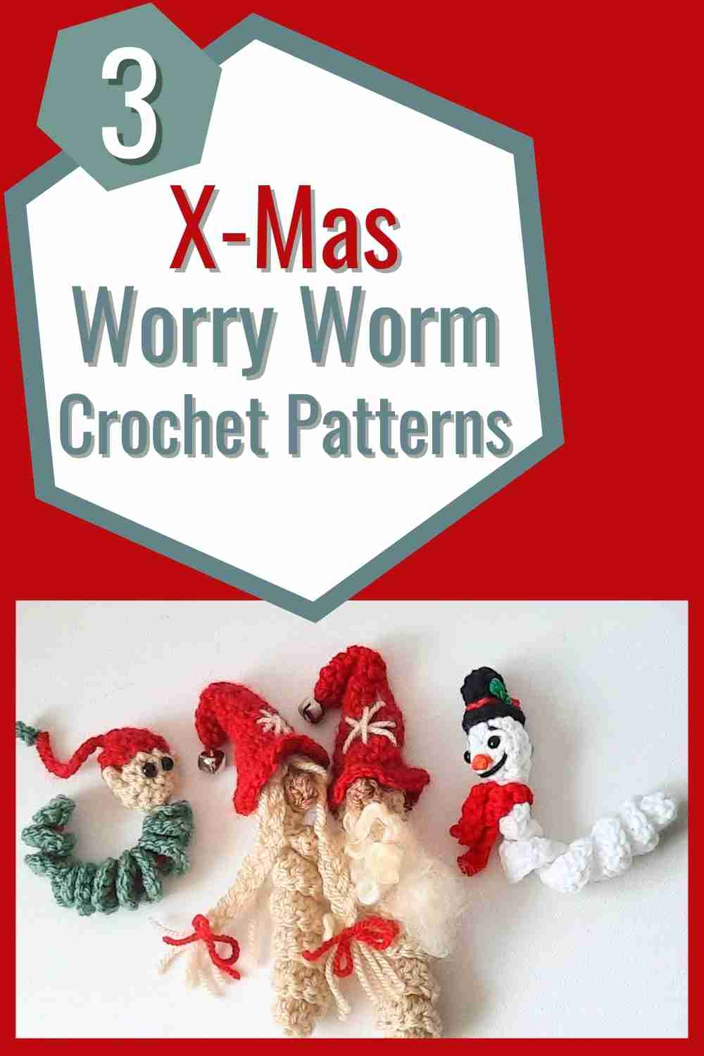 Christmas worry worm crochet patterns