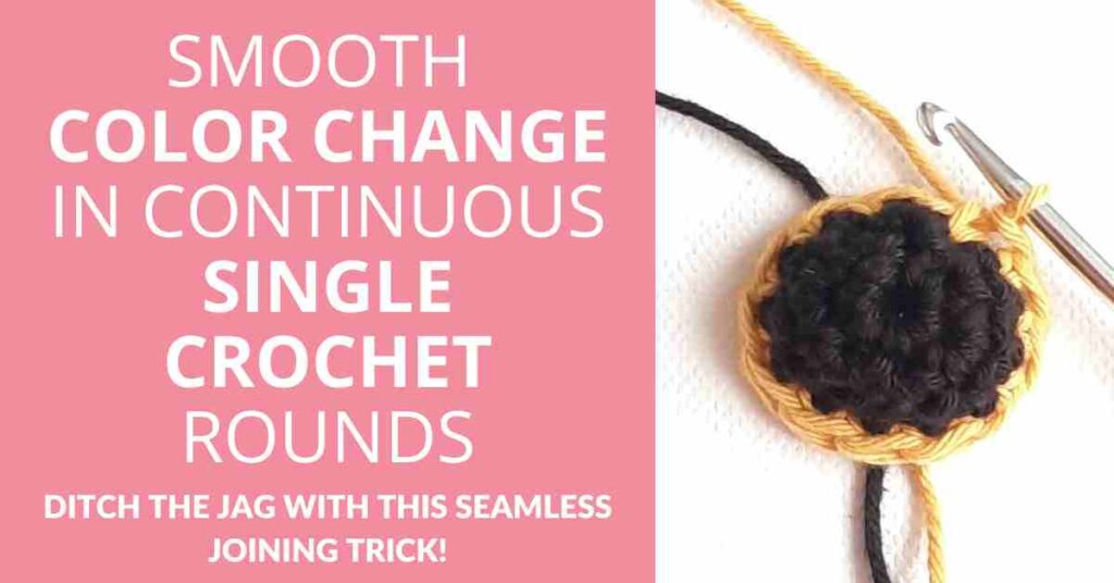 How to Color Change in Continuous Single Crochet Rounds