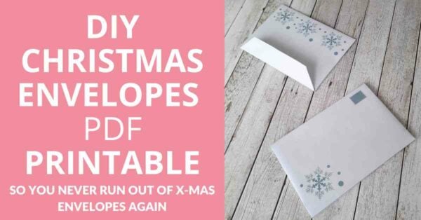 Easy Homemade Christmas Envelope Template [PDF Printable Instantly ...