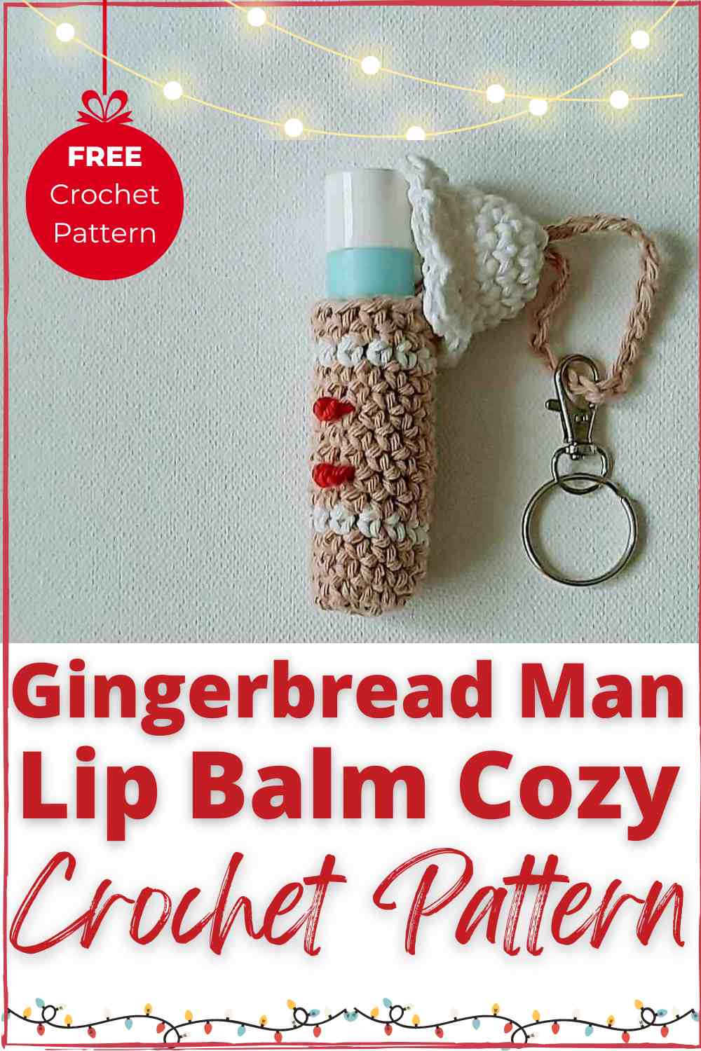 Gingerbread Man lip balm cozy