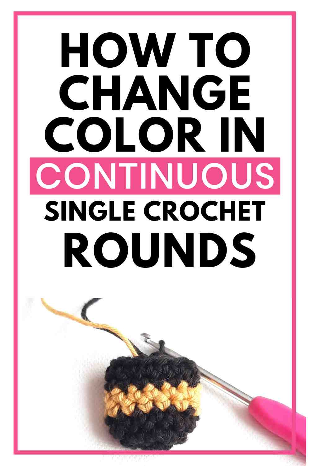 How To change color in continuous single crochet rounds