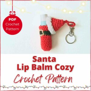 Santa lip balm holder crochet pattern PDF