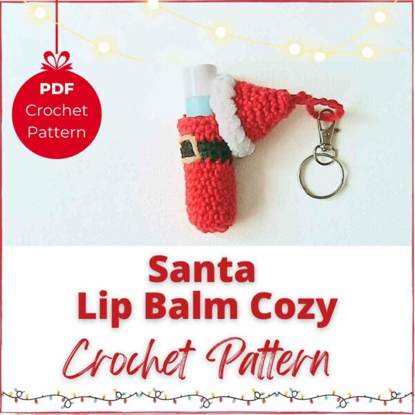 Santa lip balm holder crochet pattern PDF