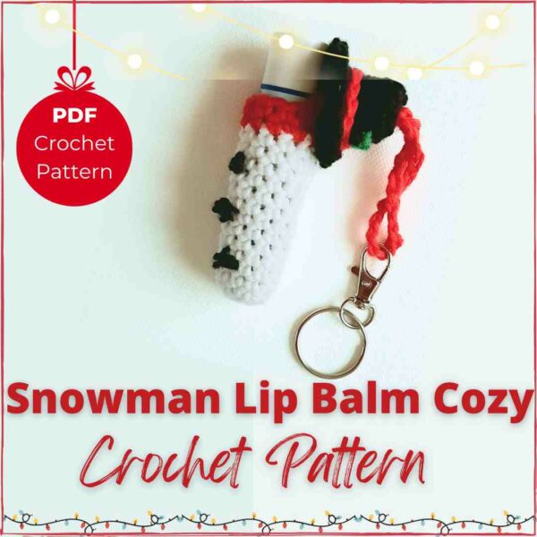 Snowman Lip Balm Holder crochet pattern