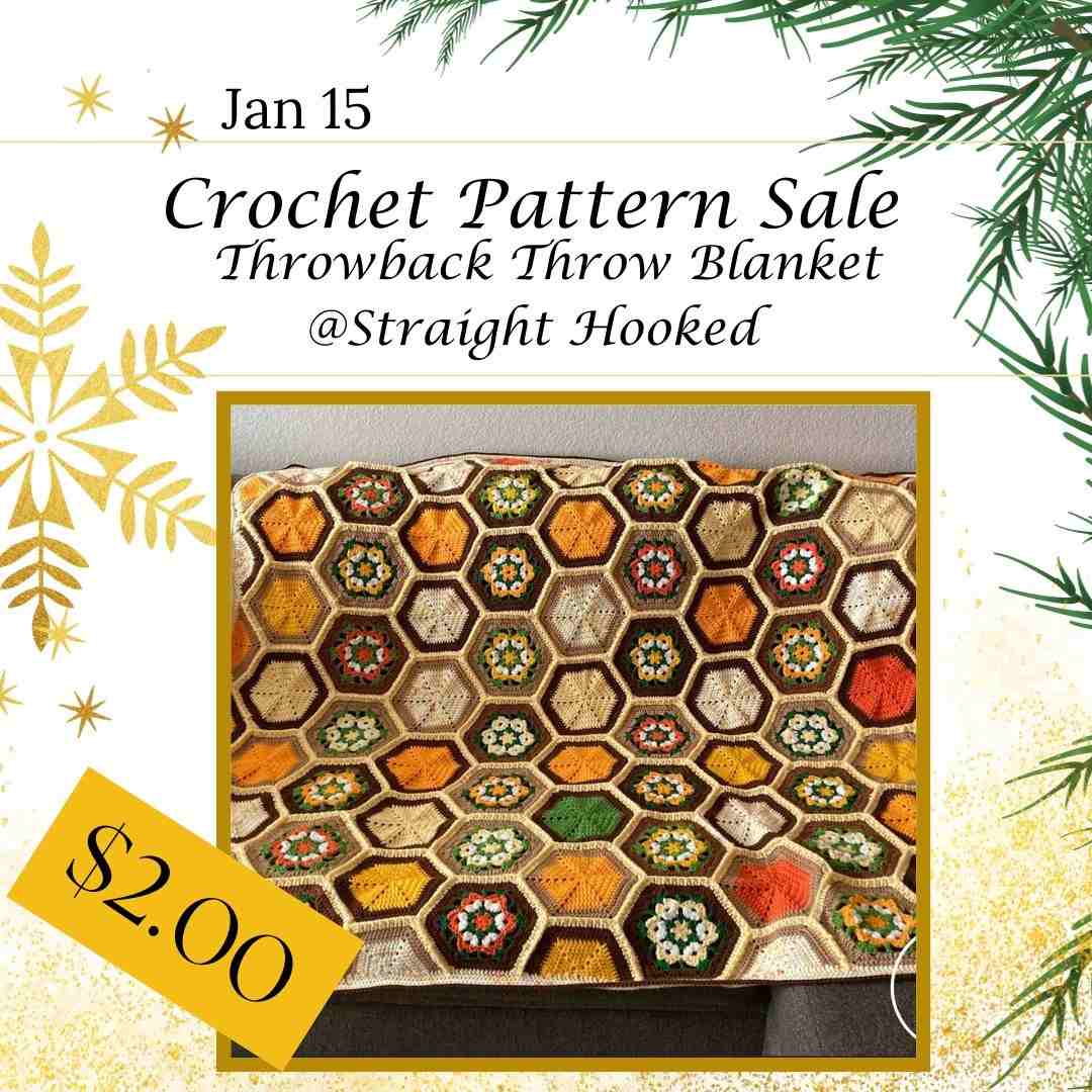 Throwback Throw Blanket crochet pattern