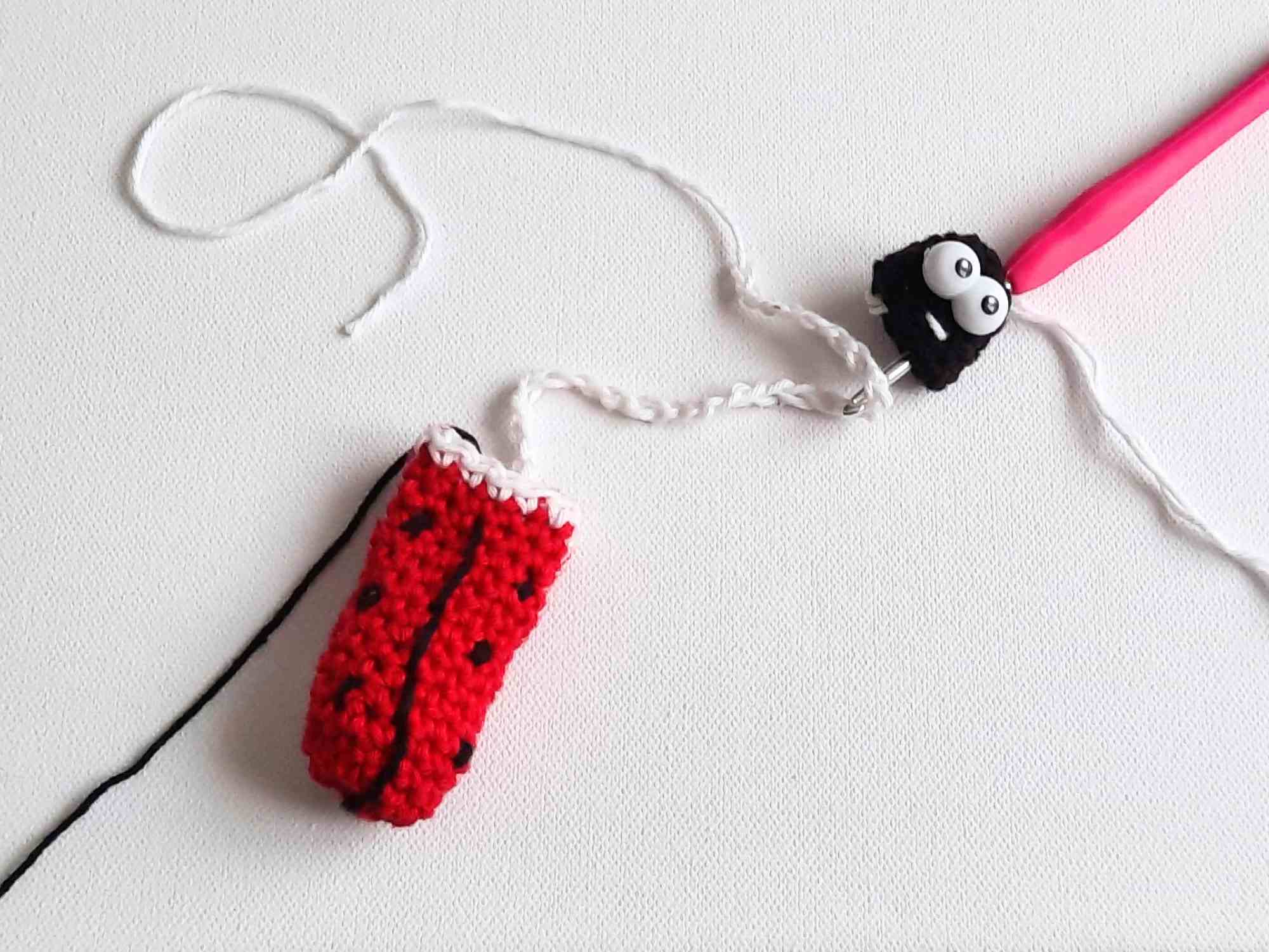 crochet lip balm holder keychain pattern