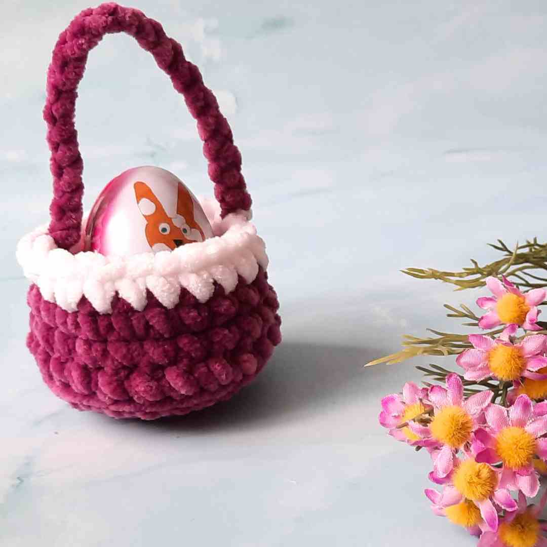easy crochet easter basket for beginners