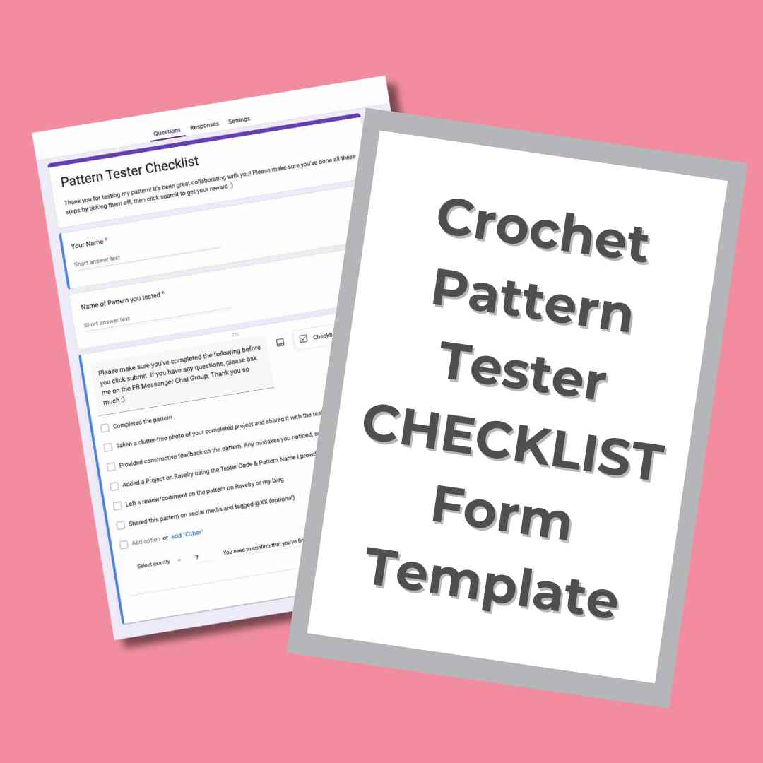Crochet Pattern Tester checklist Form Template