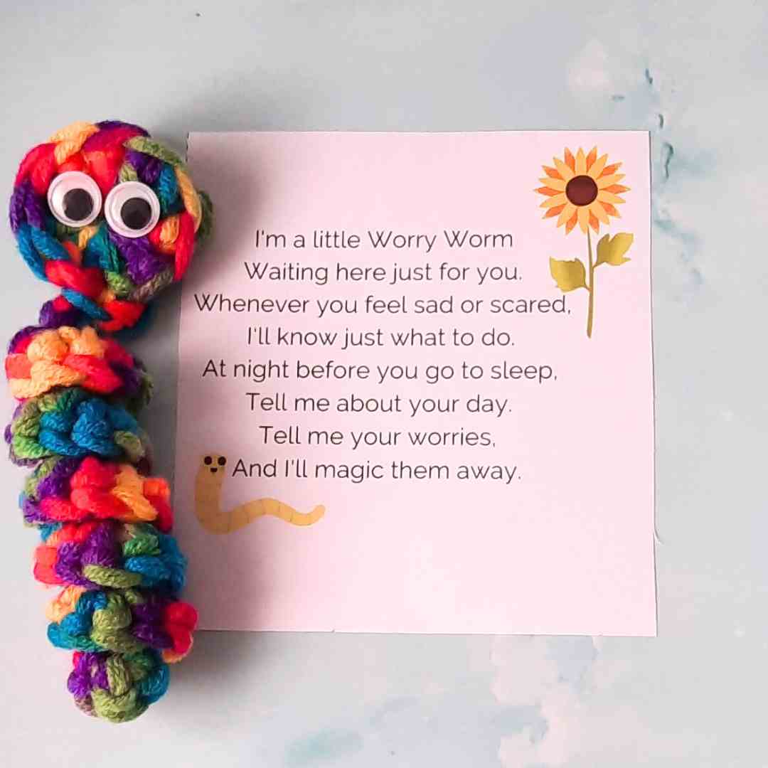 Basic Worry Worm With Tags