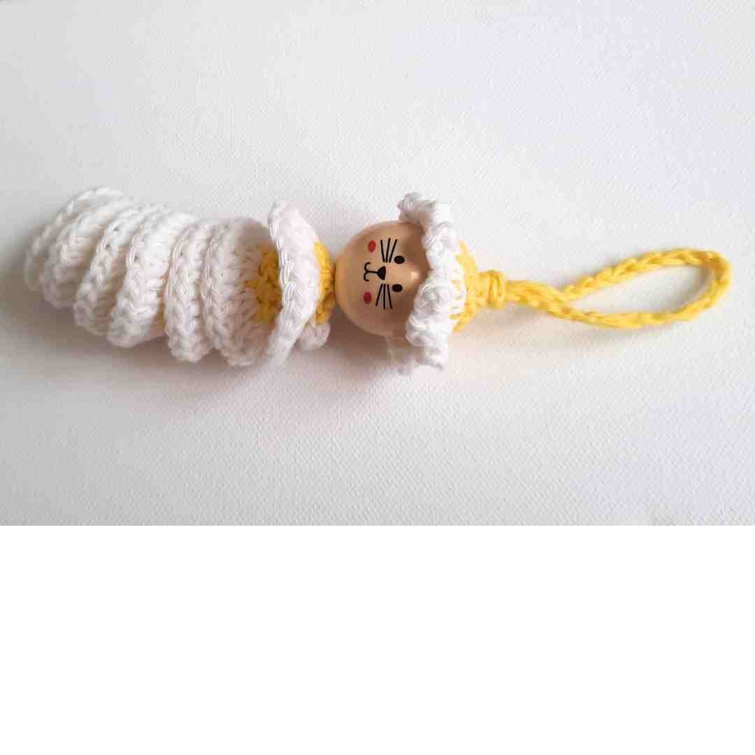 25 crochet keychain with bead