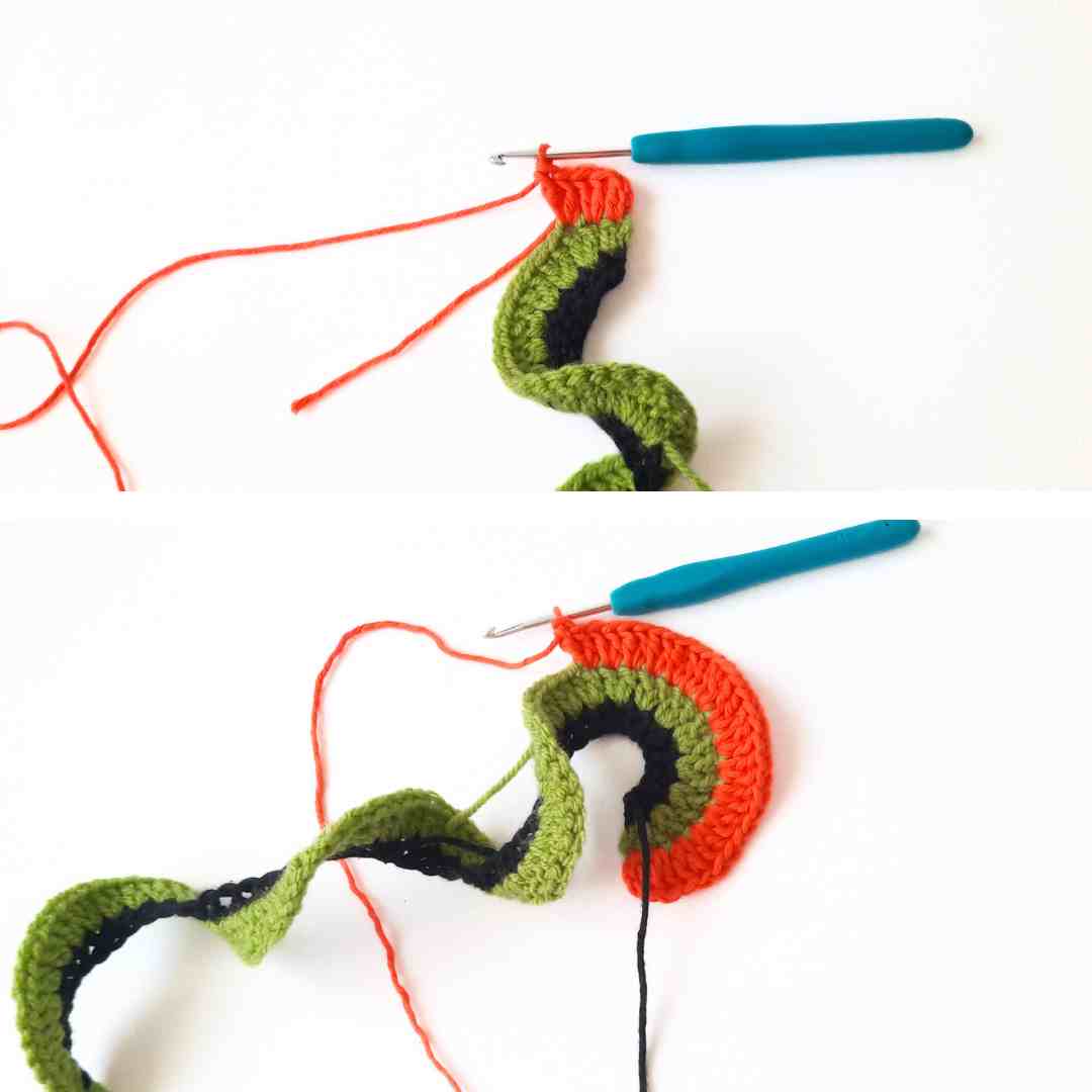 handmade crochet wind spinner