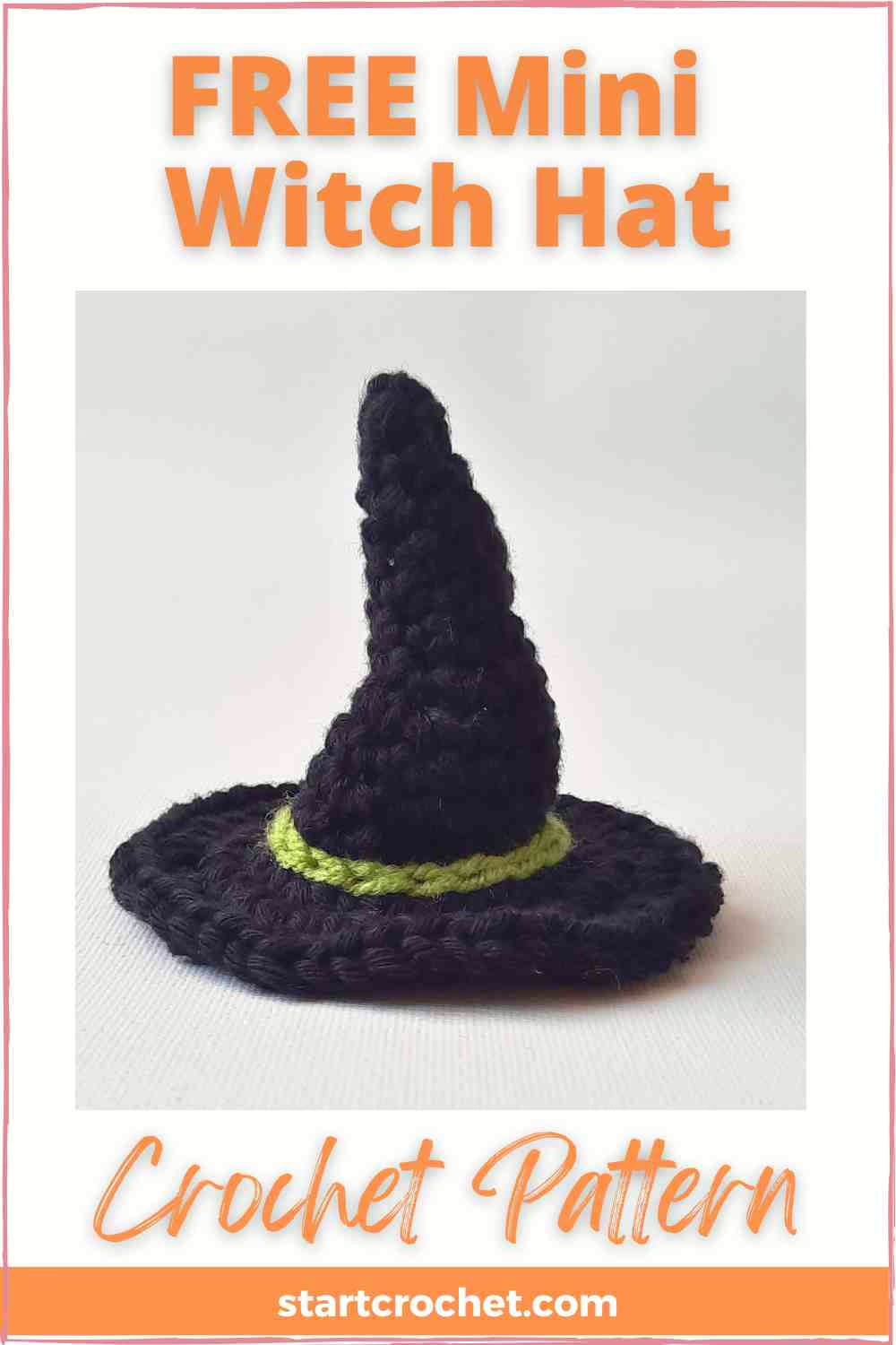 mini witch hat crochet pattern FREE mini witch hat crochet pattern FREE