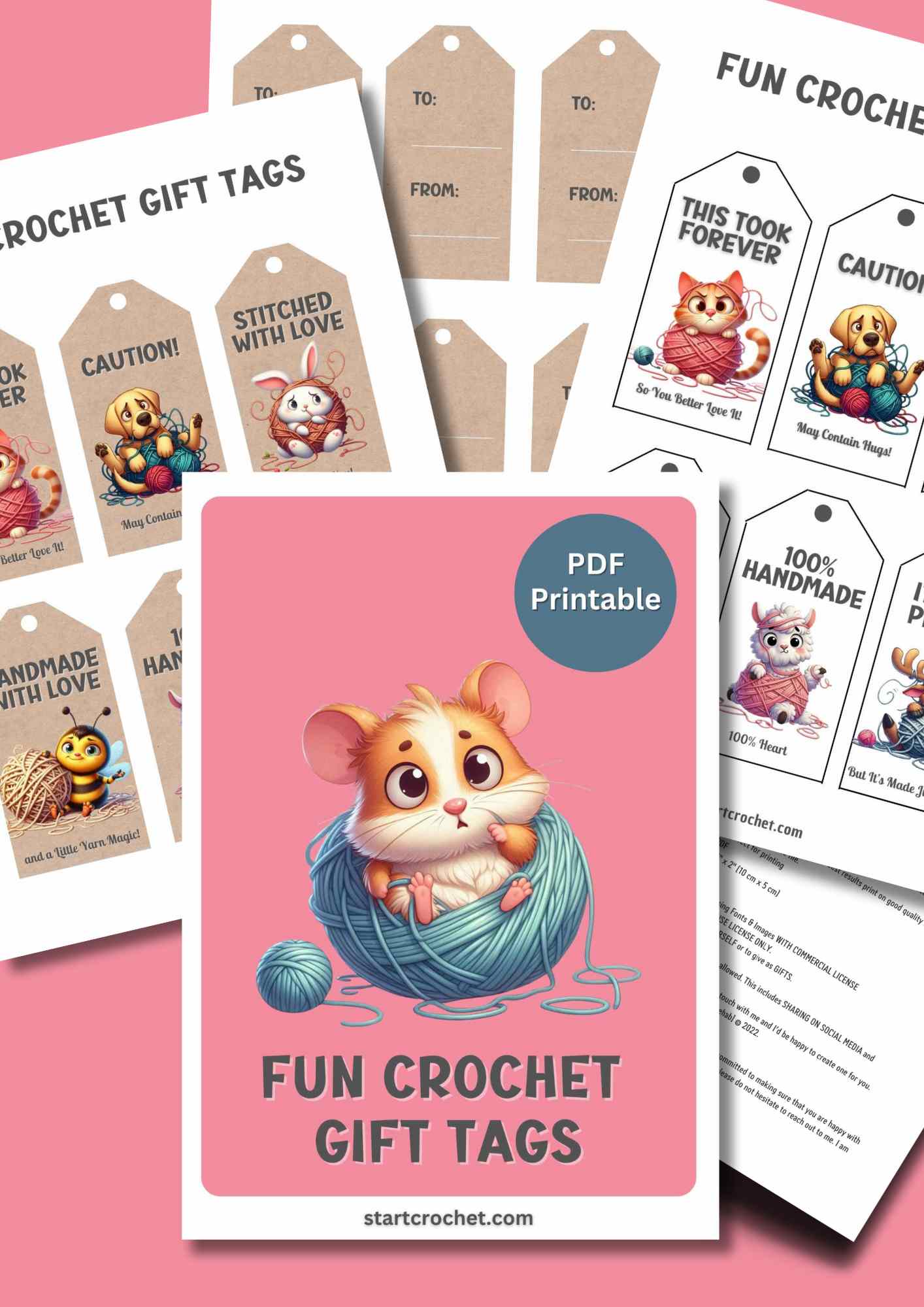 Handmade Crochet Gift Tags Printable