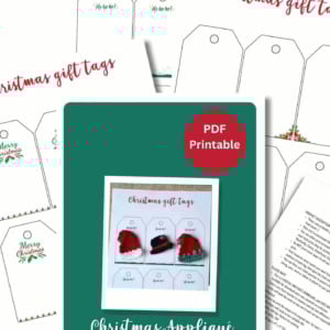 CHRISTMAS APPLIQUE GIFT TAGS PRINTABLE