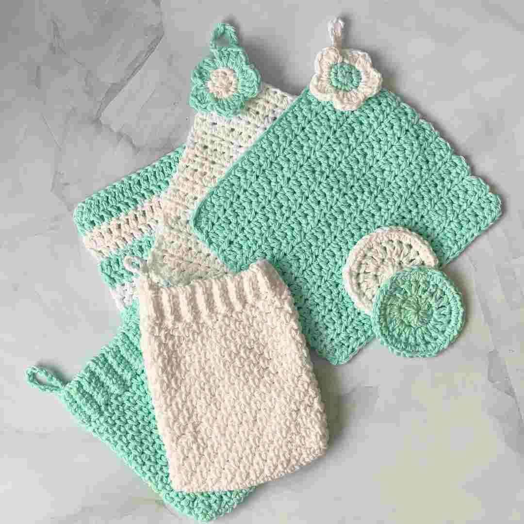 Bath set crochet patterns