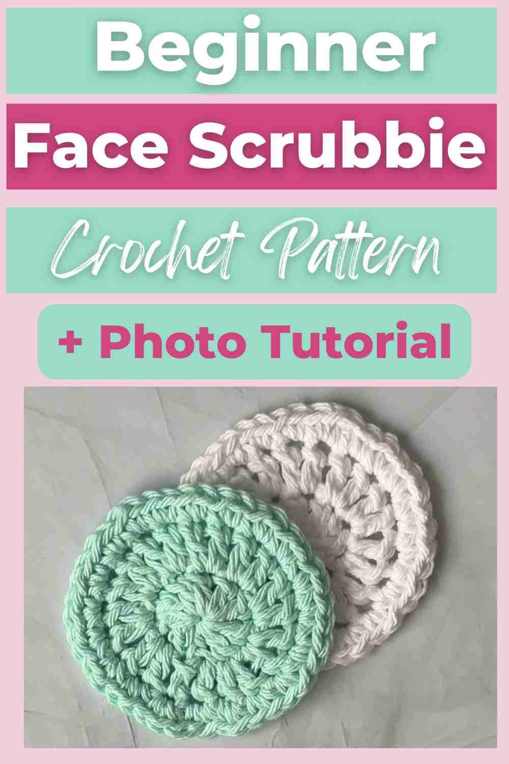 Beginner Face Scrubbie crochet pattern