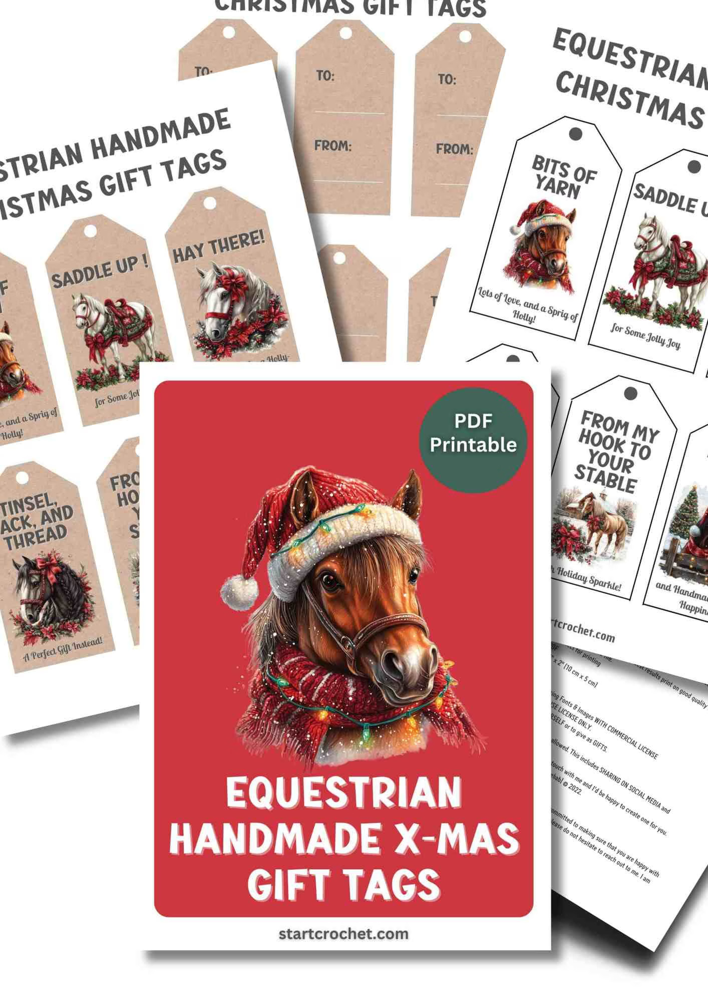 Equestrian Handmade Christmas Gift Tags Equestrian Handmade Christmas Gift Tags