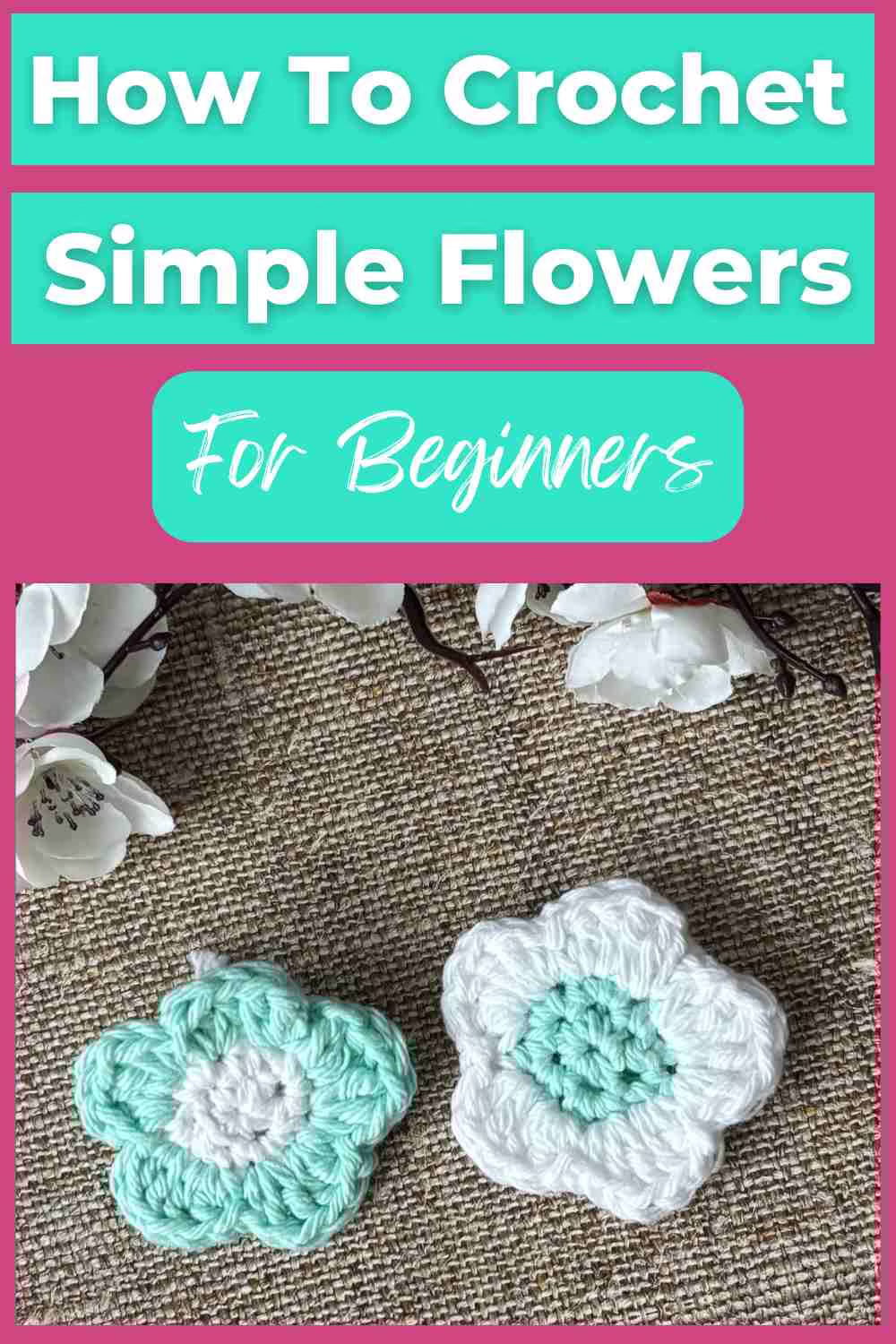 how to crocher flowers step by step with pictures 2 crochet flowers in white and blue