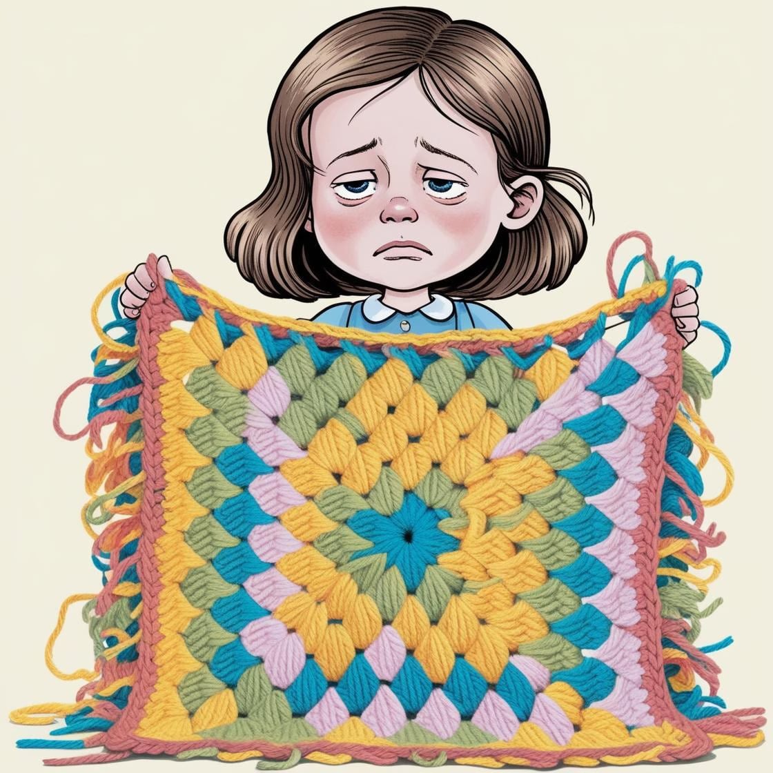 Crochet meme- weaving in ends