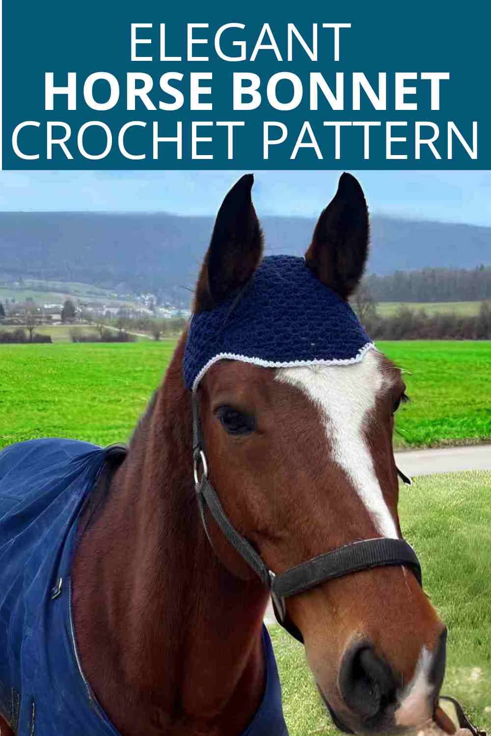 Elegant horse bonnet crochet pattern