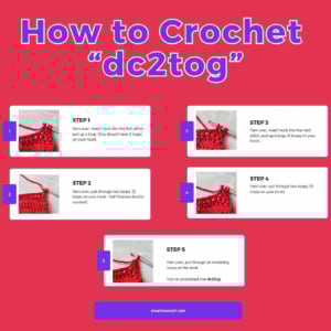 How to Crochet dc2tog