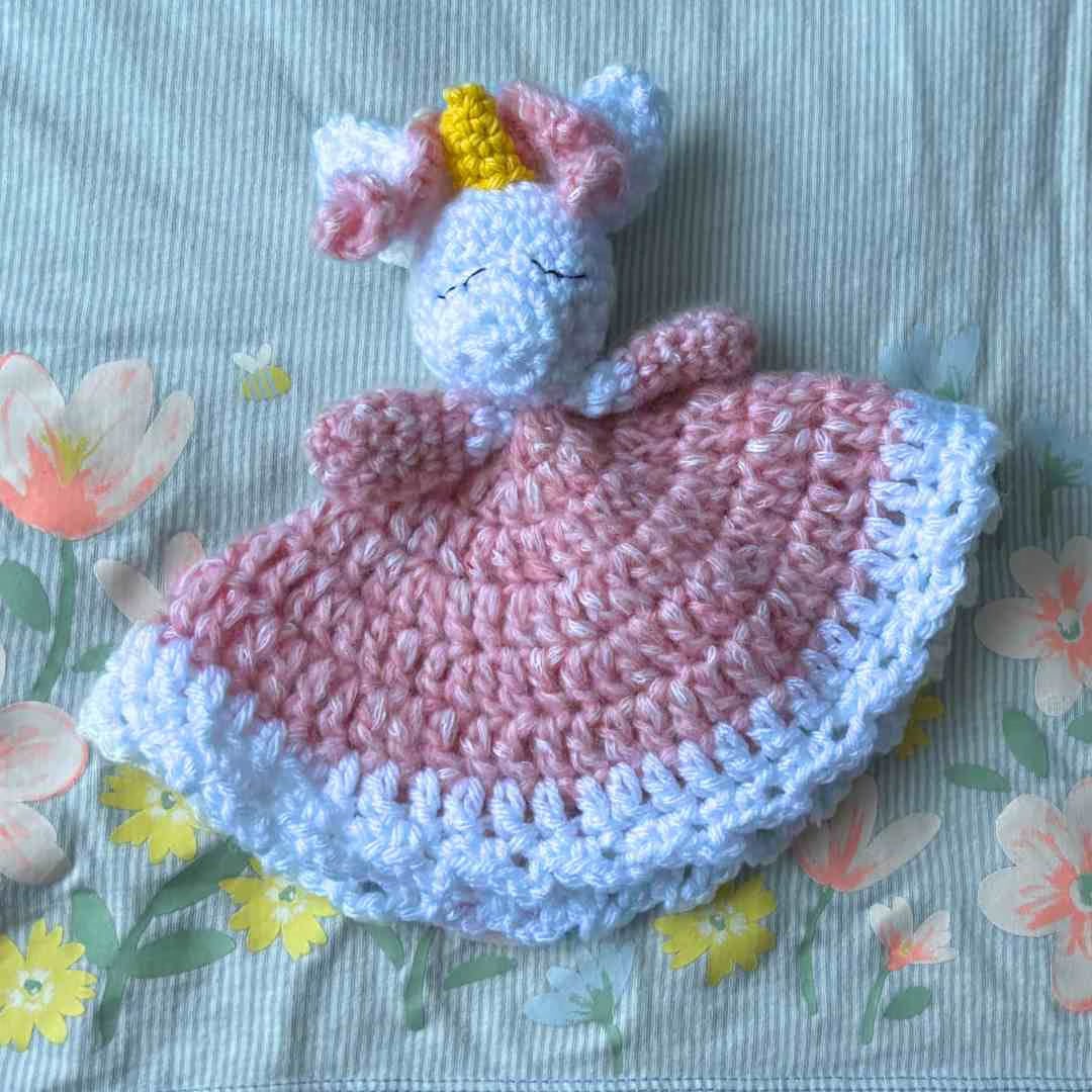 Cute Unicorn Baby Lovey Crochet Pattern