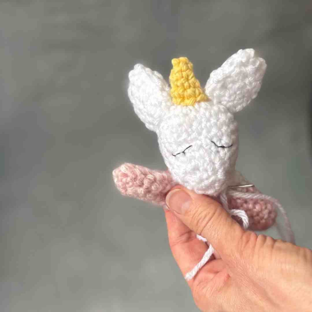 Unicorn Lovey ears and arms attached