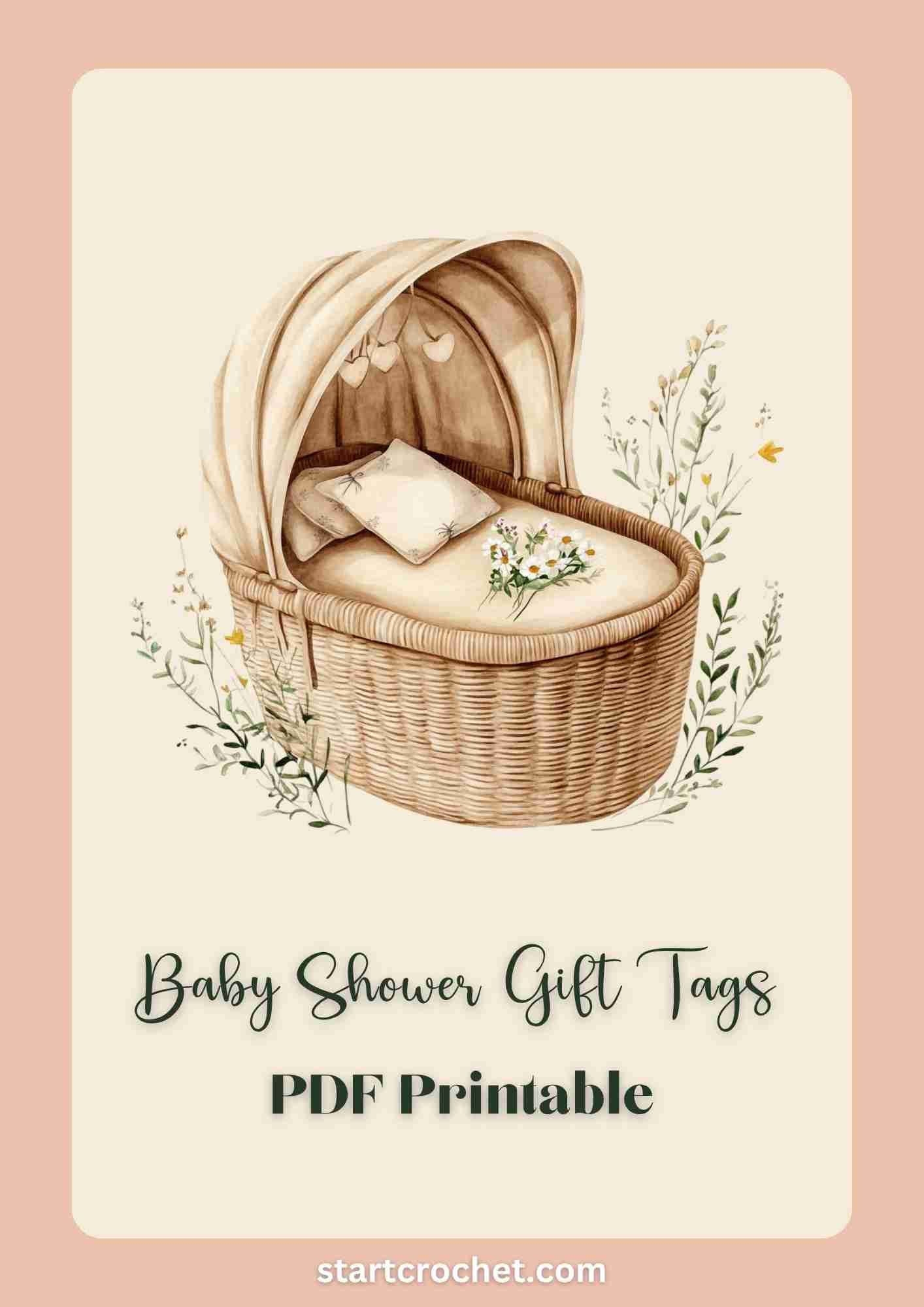 Baby Shower Gift Tags Printable for handmade & DIY