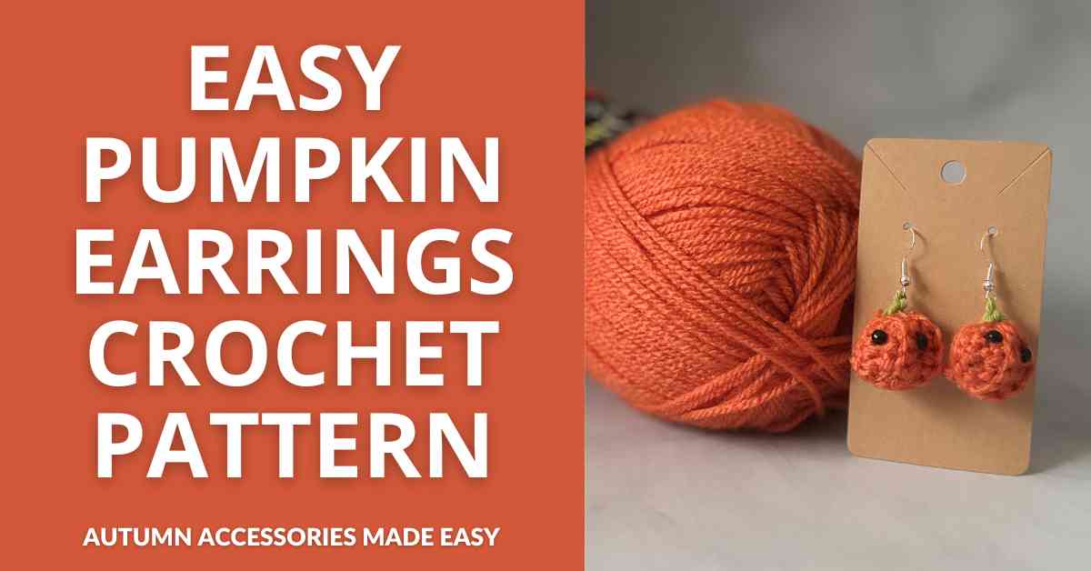 Easy Pumpkin Earrings Crochet Pattern