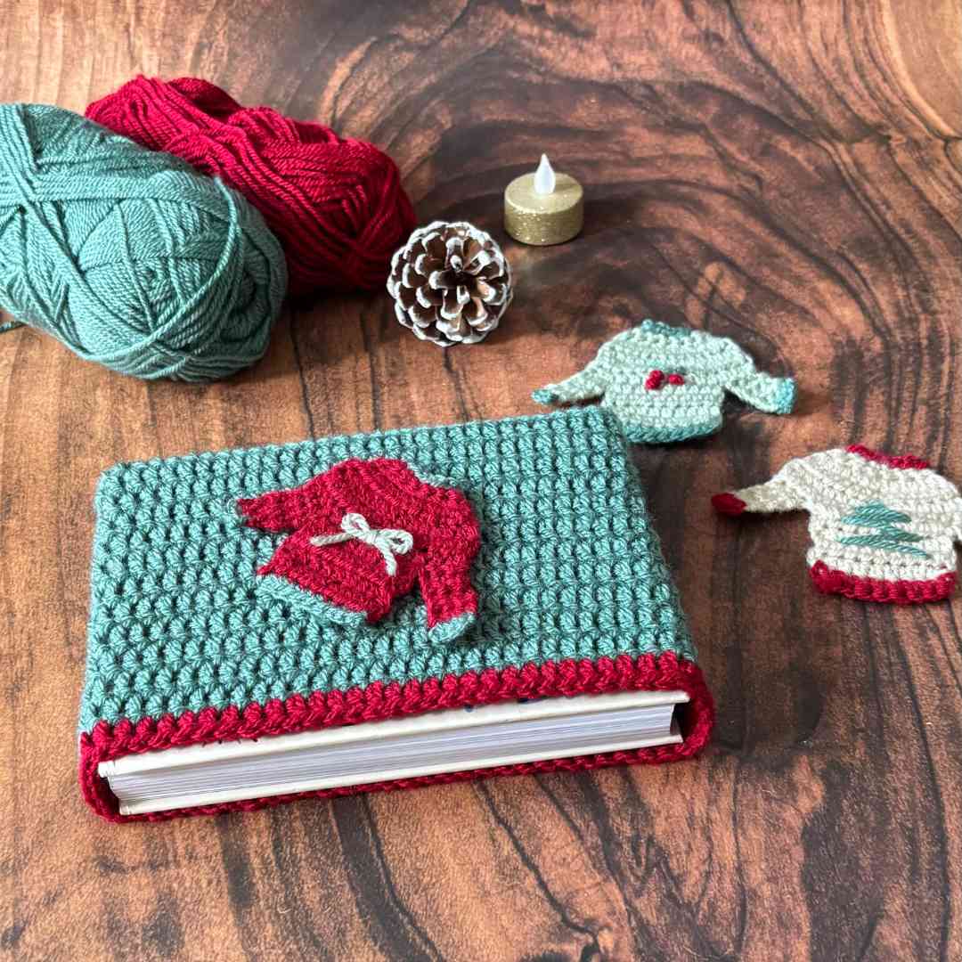 Ugly Christmas Sweater Crochet Book Sleeve Pattern (Easy PDF for