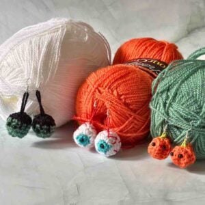 Crochet Halloween earrings patterns set for beginners