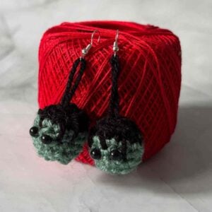 Frankenstein’s monster crochet earrings pattern free instructions