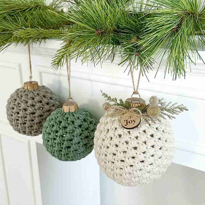 Crochet Christmas Ball Ornament Pattern 097 by SimplyMadeByErin
