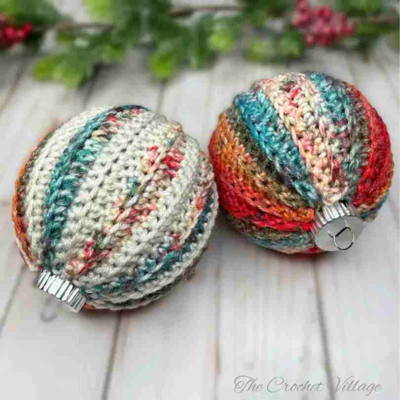 Crochet Christmas Bauble Ornament Cover by The Crochet Village