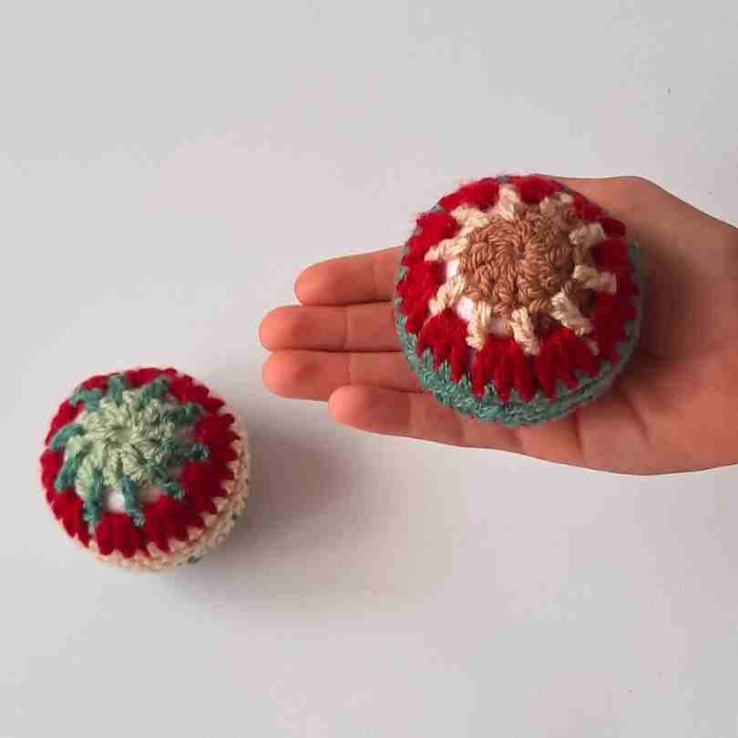 Easy Colourful Christmas Bauble Crochet Pattern by Start Crochet