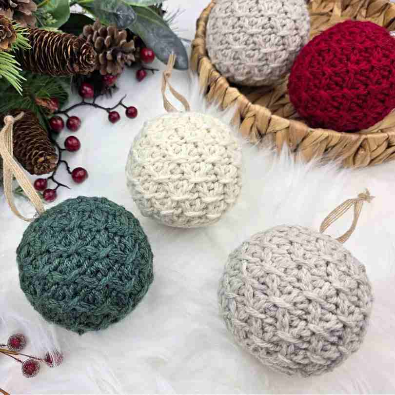 Fireside Crochet Christmas Bauble by A Crocheted Simplicity
