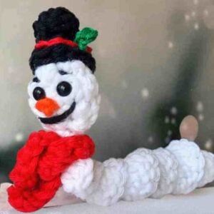 Snowman Worry Worm by Start Crochet