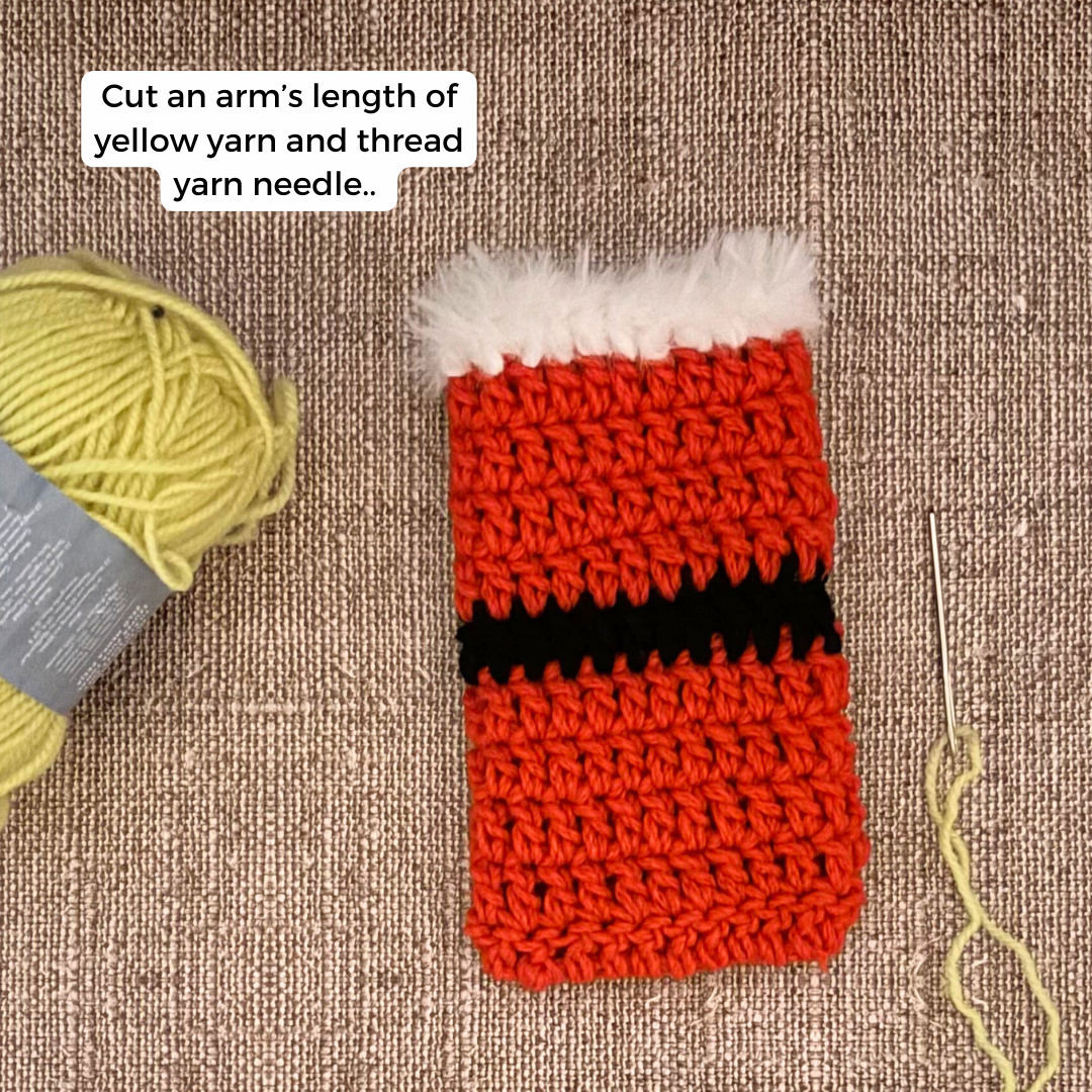 Santa Eyeglasses Pouch Crochet Pattern for Beginners Free