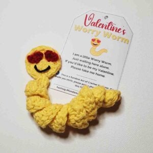 Valentine's Worry Worm Crochet Pattern