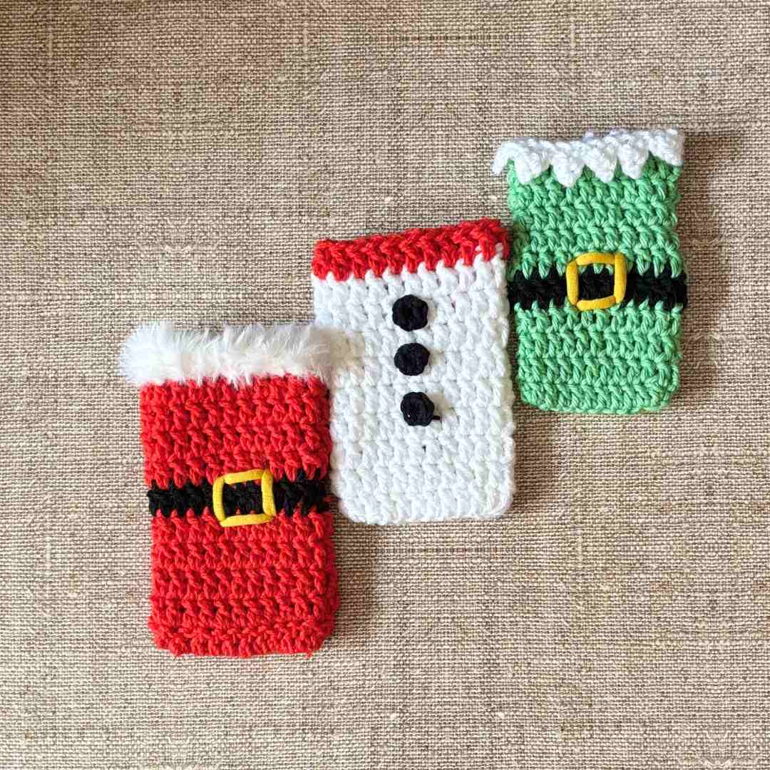 Christmas Eyeglasses Case Crochet Pattern Set (Santa, Snowman & Elf Designs) | Festive Holiday Crochet Gift Idea (PDF Pattern) - Image 8