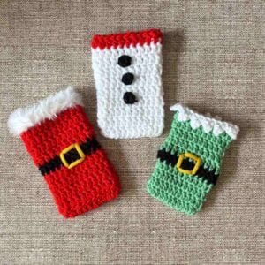 cute snowman eyeglass holder crochet pattern