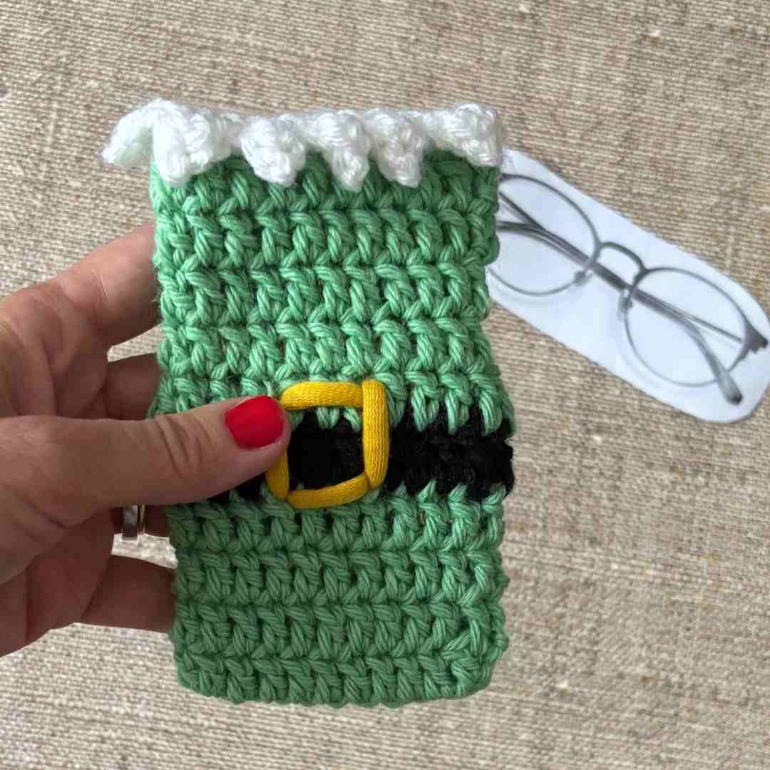 Christmas Eyeglasses Case Crochet Pattern Set (Santa, Snowman & Elf Designs) | Festive Holiday Crochet Gift Idea (PDF Pattern) - Image 4