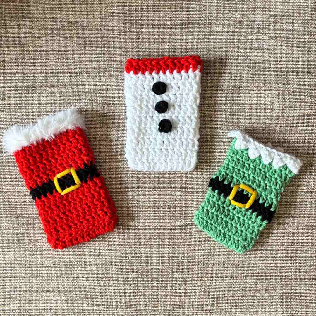 Christmas Eyeglasses Case Crochet Pattern Set (Santa, Snowman & Elf Designs) | Festive Holiday Crochet Gift Idea (PDF Pattern) - Image 10