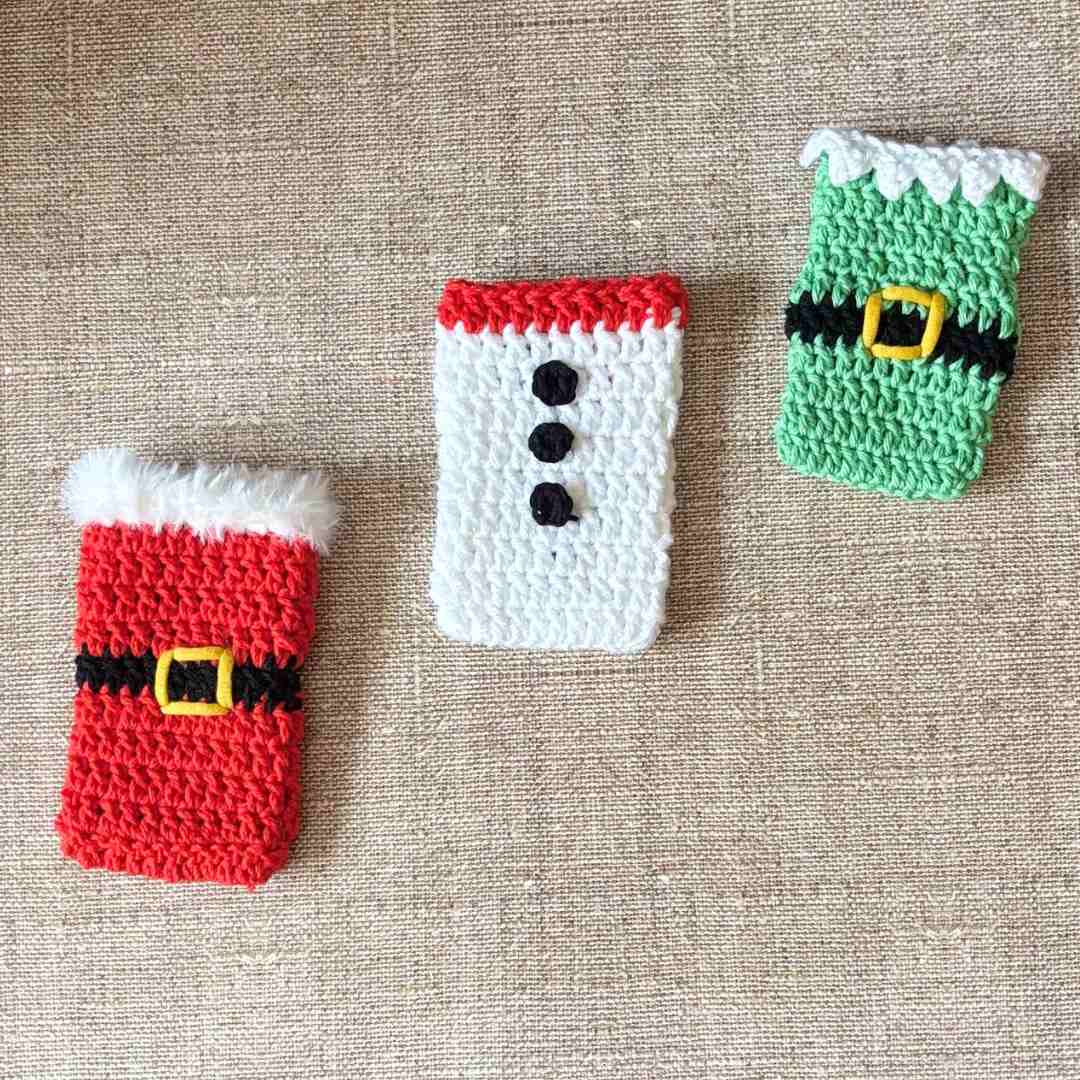 Christmas Eyeglasses Case Crochet Pattern Set (Santa, Snowman & Elf Designs) | Festive Holiday Crochet Gift Idea (PDF Pattern) - Image 9