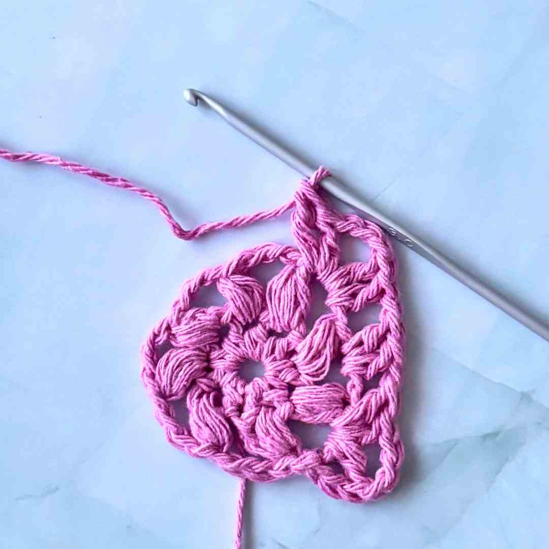 crochet floral square motif