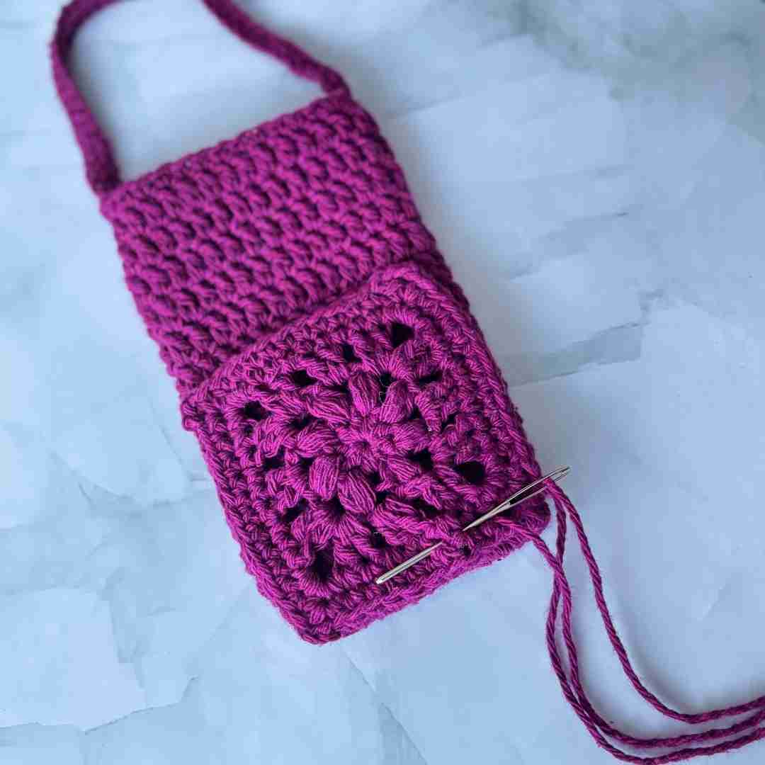 stitch on granny square