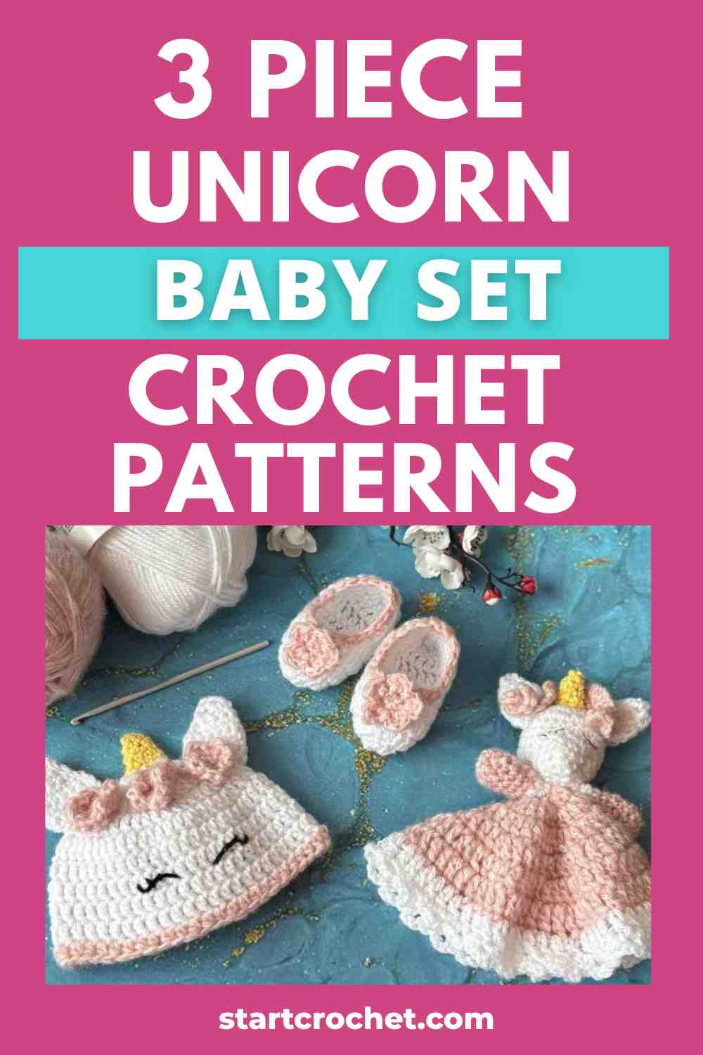 unicorn baby set crochet patterns