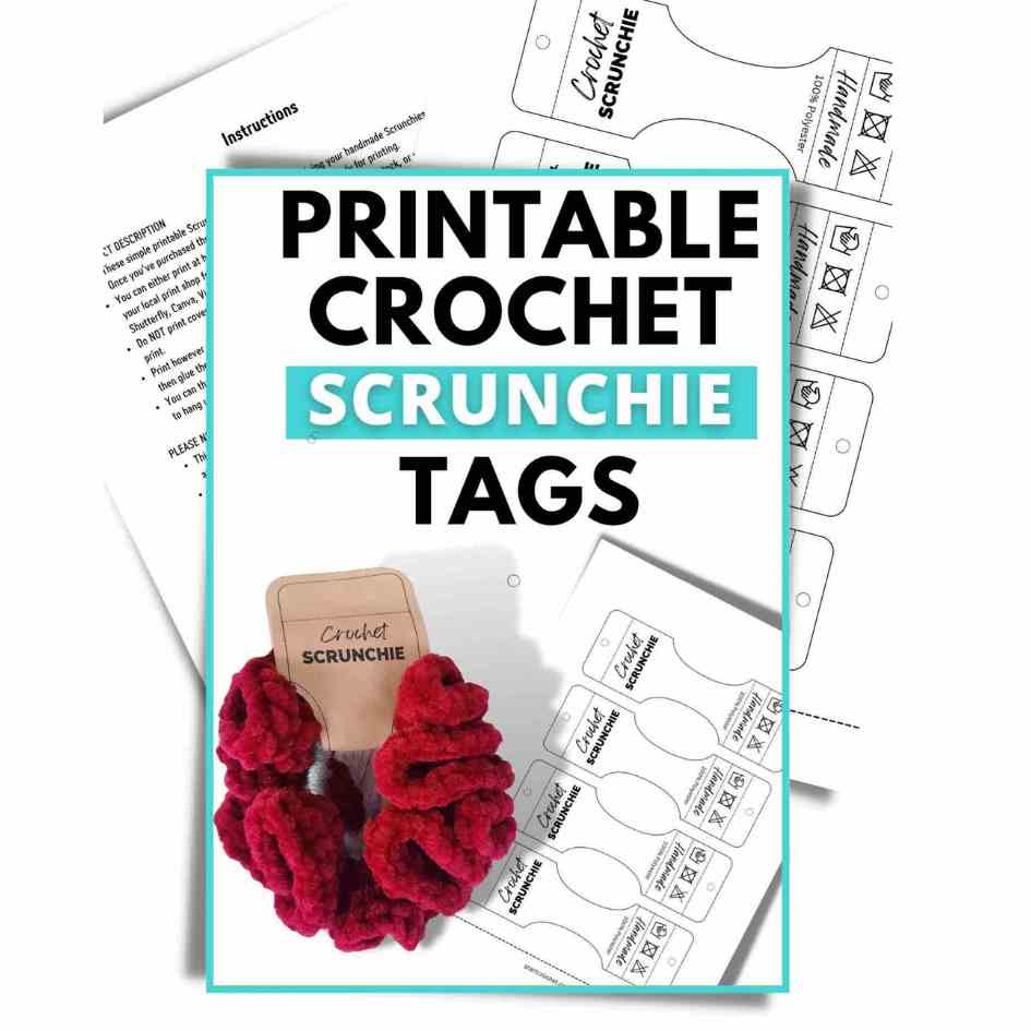 Crochet Scrunchie Tags (Printable)
